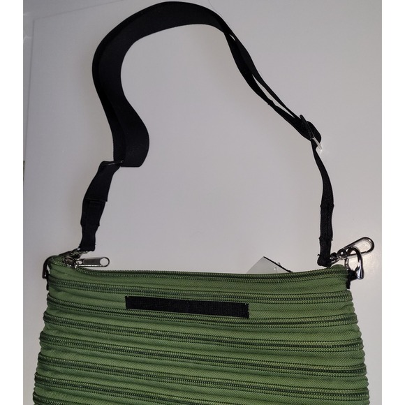 Bam Zipper Backpack Coverts Messenger Bag Green Large Y2K Nylon - Picture 6 of 8